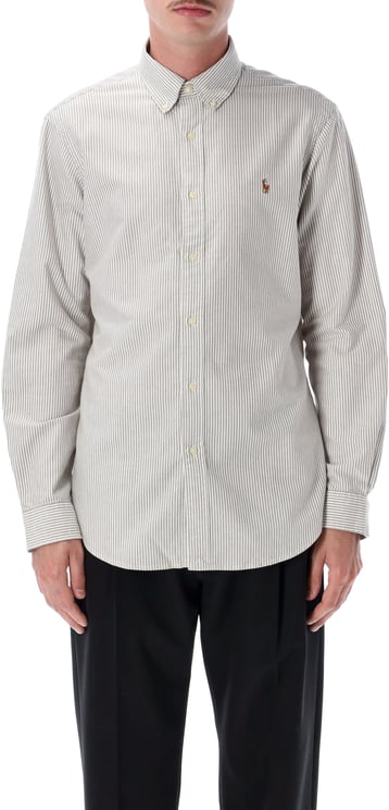 Ralph Lauren Custom Fit Shirt White Brown