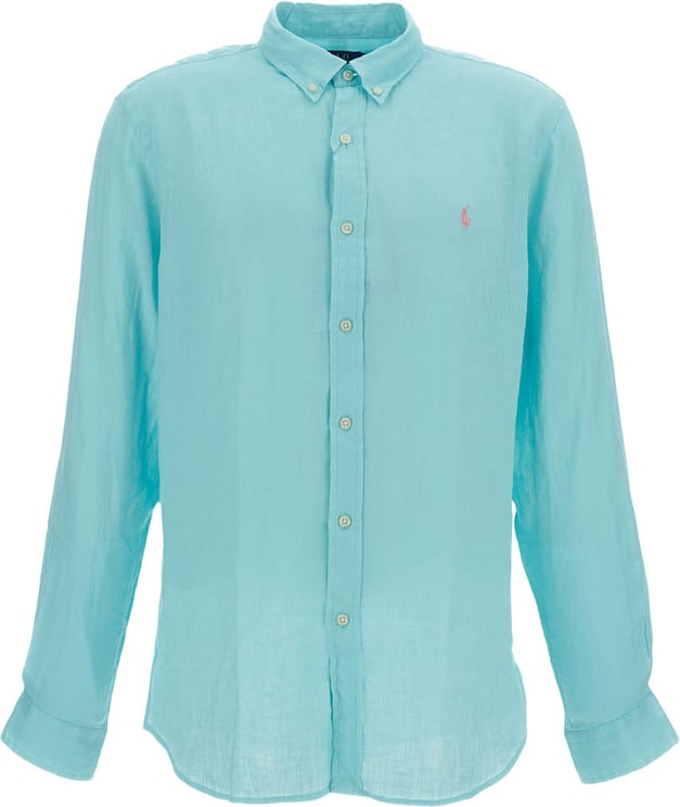 Ralph Lauren Lightweight Tailored Linen Shirt with Embroidered Logo