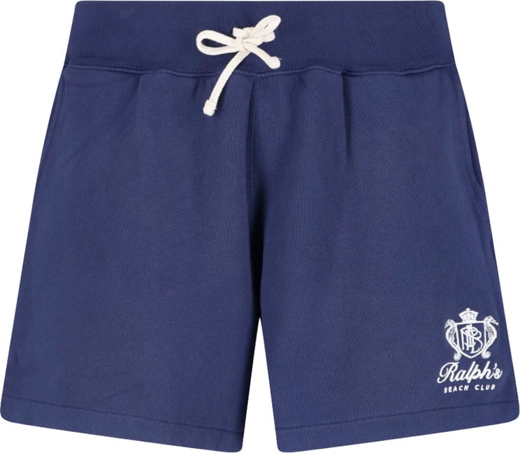 Ralph Lauren Blue Drawstring Embroidered Logo Shorts