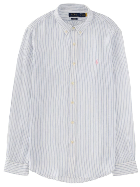 Ralph Lauren Vertical Stripe Linen Casual Shirt