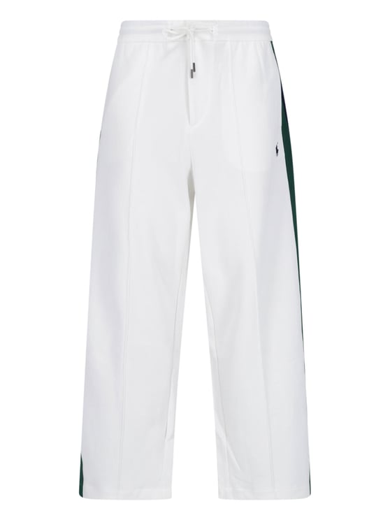 Ralph Lauren White Recycled Wide-Leg Track Trousers