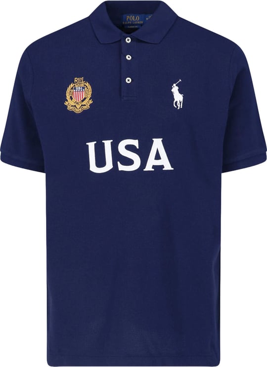 Ralph Lauren Classic Fit Polo Shirt with USA Prints