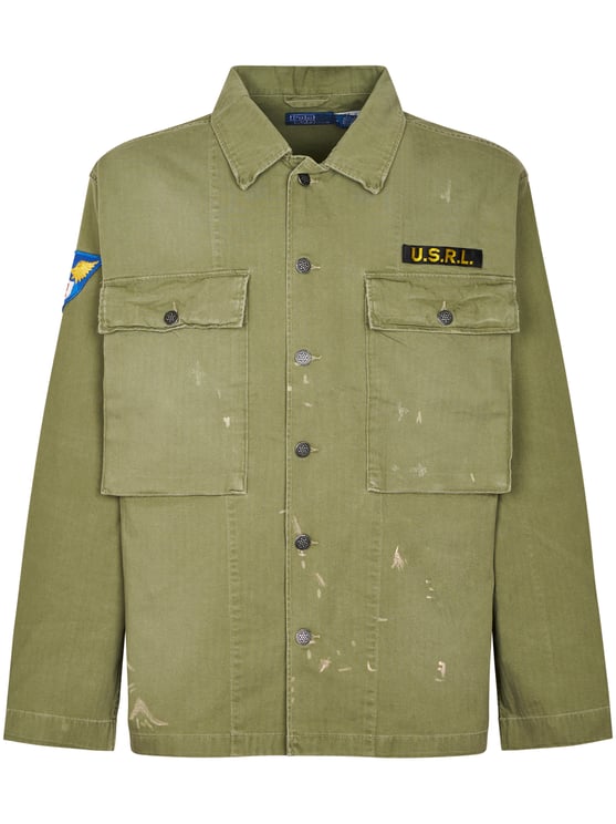 Ralph Lauren Boxy Fit Woven Sport Shirt with Military-Inspired Detailing