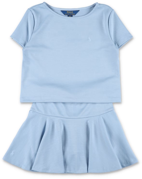 Ralph Lauren Set Mini Skirt+Tee Blu