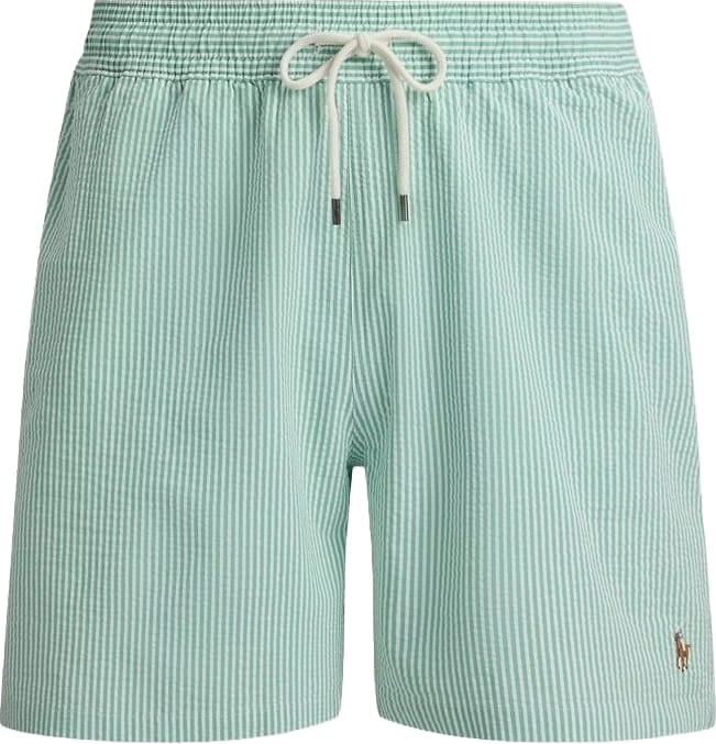 Ralph Lauren Costume Traveler Mid Trunk Seersucker Key West Green Stripe