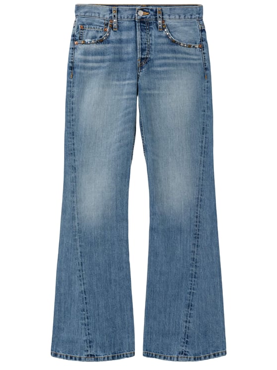 Re-Done Twisted Mid Rise Bootcut Cotton Jeans