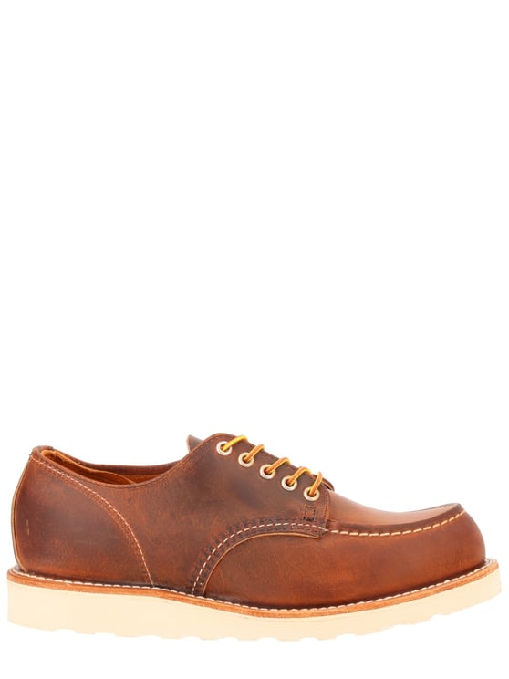 Red Wing Brown Shop Moc Oxford Stitching Leather Lace-Up