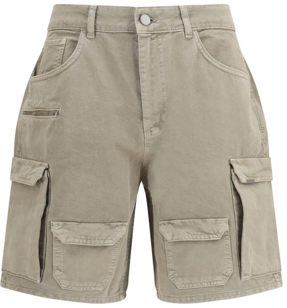 Represent Represent Beige Cotton Bermuda Shorts
