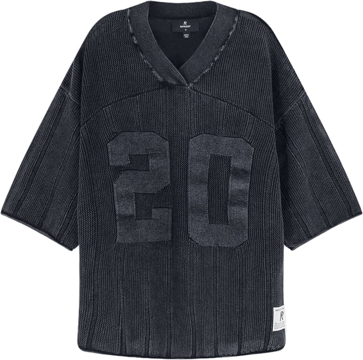 Represent GEBREIDE VARSITY-SHIRT GRIJS