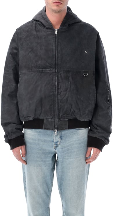 Represent Hooded Bomber (Washed) Washed Black