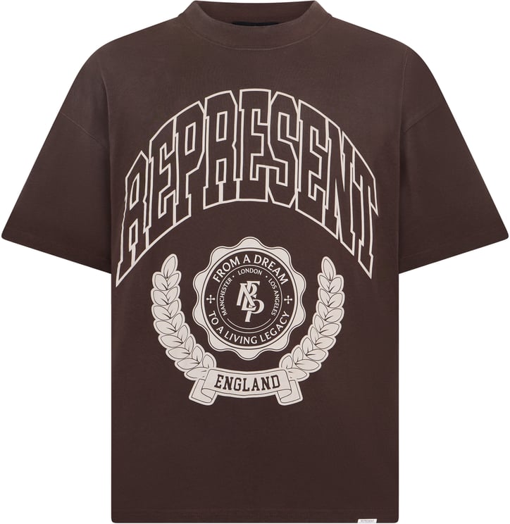 Represent Brown vintage t-shirt with graphic design