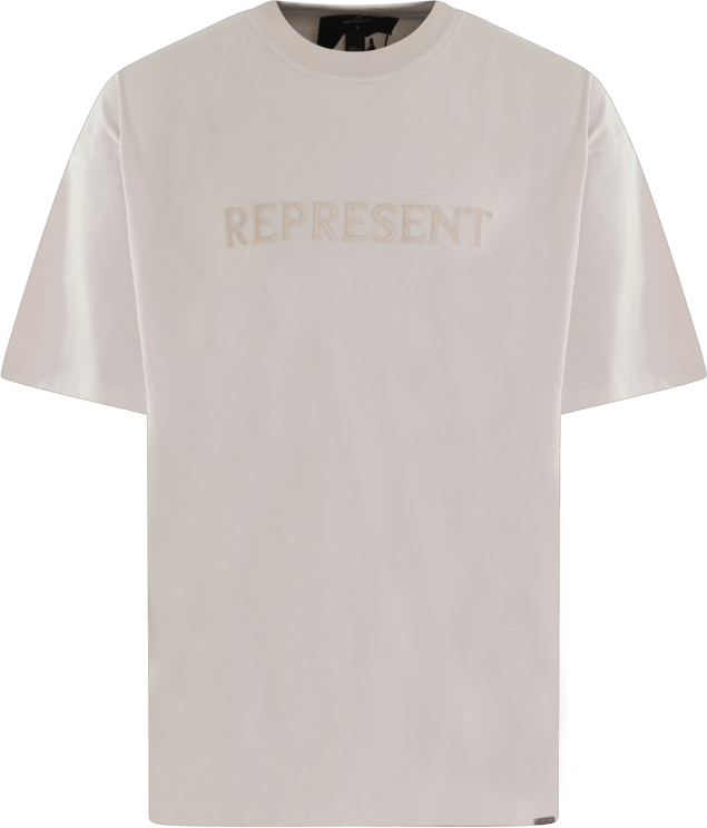 Represent Heren Embroidered Serif TShirt Grijs