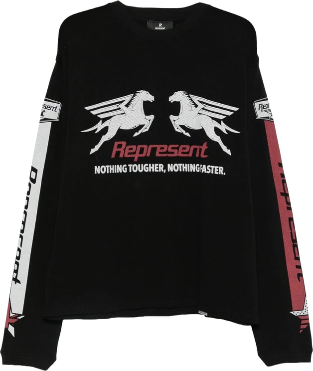 Represent Heren Mesh Pegasus Long Sleeve T-Shi