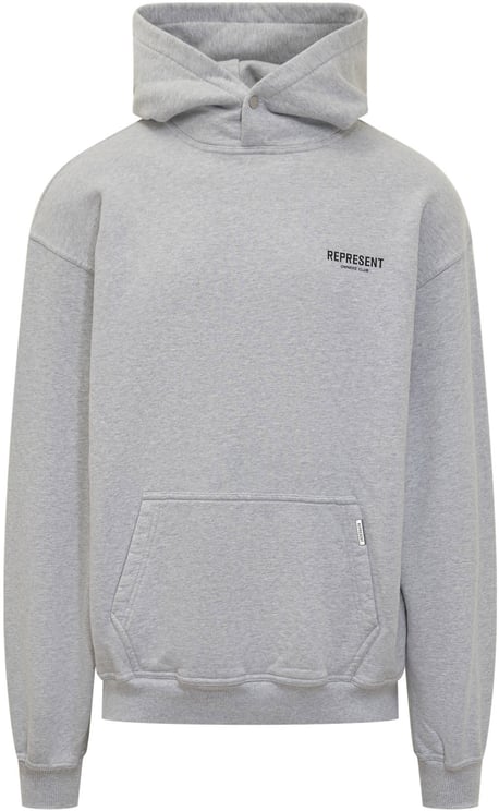 Represent Felpa Con Cappuccio E Logo Ricamato