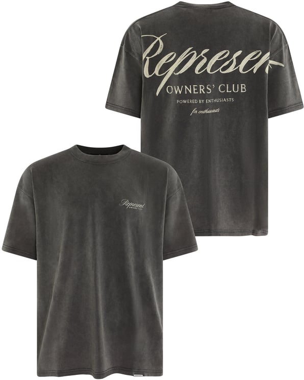 Represent Heren Owners Script T-Shirt Blauw