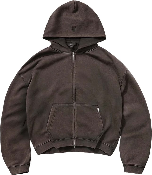 Represent INITIAL BOXY OVERSIZED ZIP THROUGH HOODIE