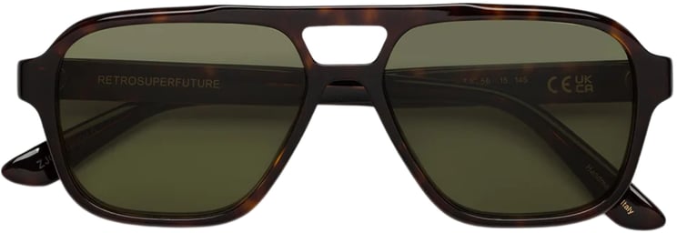 RETROSUPERFUTURE Rectangular Acetate Sunglasses With Cut-Out Bridge