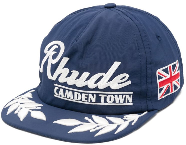 Rhude Navy Blue Flat Peak Hat