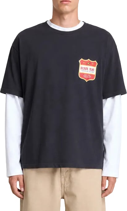 Rhude FILTARO CREST TEE VINTAGE BLACK / RED / YELLOW