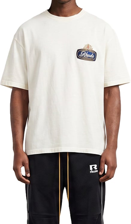 Rhude RHUDE SAFARI CREST TEE VINTAGE WHITE / BLUE / RED