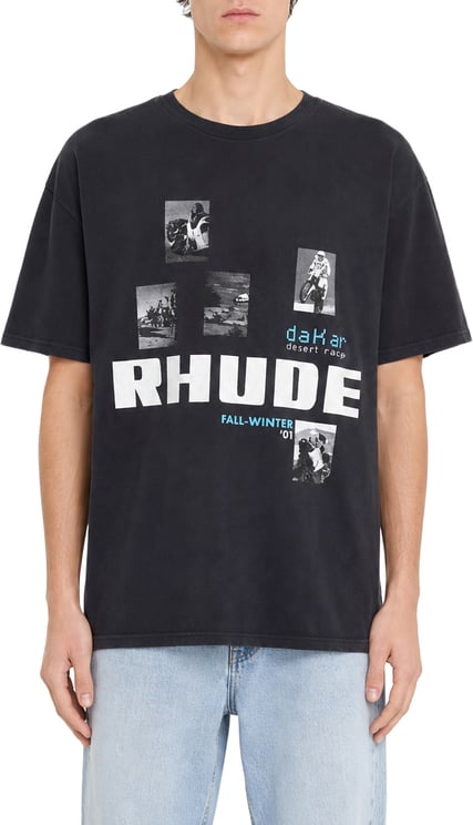 Rhude WINTER 91 RALLYE TEE VINTAGE BLACK / WHITE / BLUE