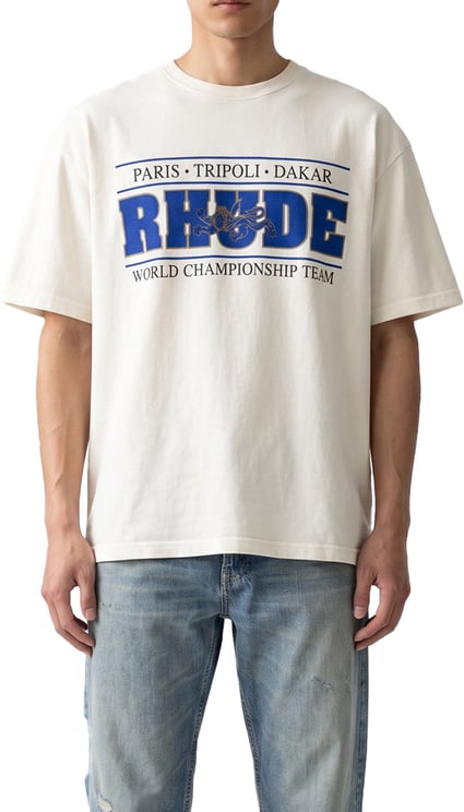 Rhude RHUDE CHRONO TEE VINTAGE WHITE / BLUE