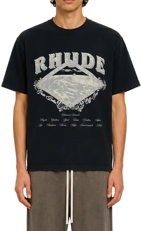 Rhude DAKAR CONVOY TEE VINTAGE BLACK / SILVER