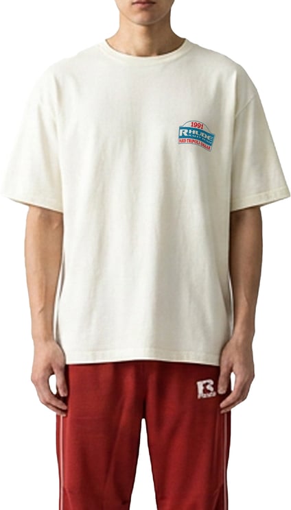 Rhude TRIPOLI RALLY TEAM TEE VINTAGE WHITE / YELLOW