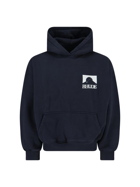 Rhude Minimalist Blue Sweater With Ribbed Detailing