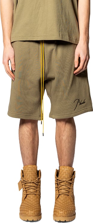 Rhude CLASSIQUE SWEATSHORT MOSS GREEN / BLACK