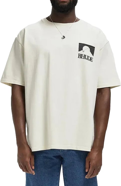 Rhude RHUDE MOONLIGHT PACK TEE VINTAGE WHITE / BLACK
