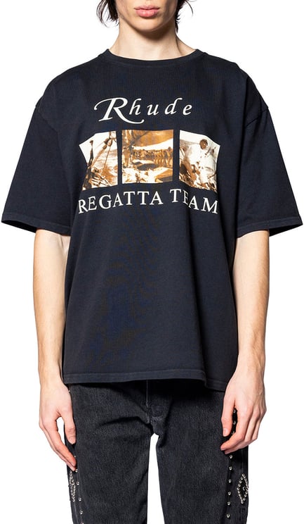 Rhude USVI REGATTA TOUR TEE VINTAGE BLACK/ WHITE/ RED