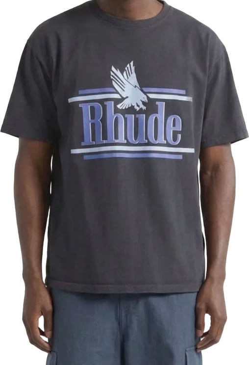 Rhude ROSSA TEE VINTAGE BLACK / BLUE