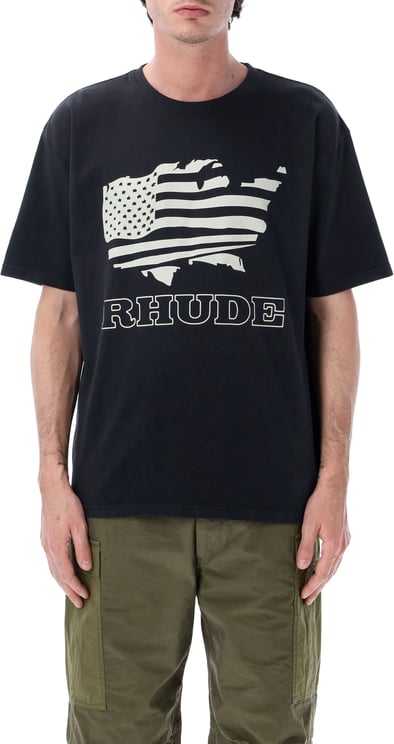 Rhude Banner Tee Vintage Black