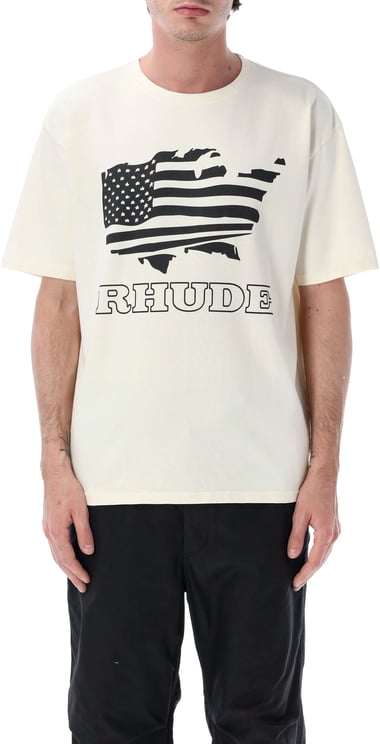 Rhude Banner Tee Vintage White