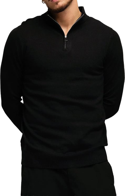 Richesse Knitted Zipper Black