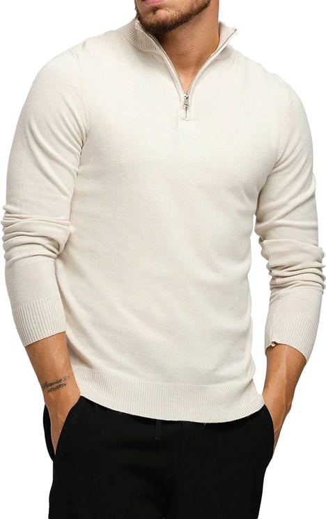 Richesse Knitted Zipper Soft Sand
