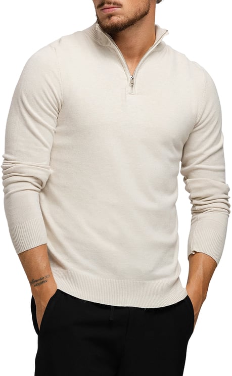 Richesse Knitted Zipper Soft Sand