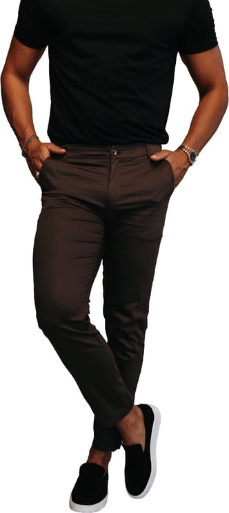 Richesse CORE STRAIGHT PANTS BROWN