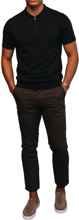 Richesse KNIT POLO | BLACK