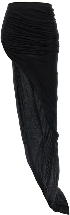 Rick Owens Rick Owens Black Cotton Mini Skirt