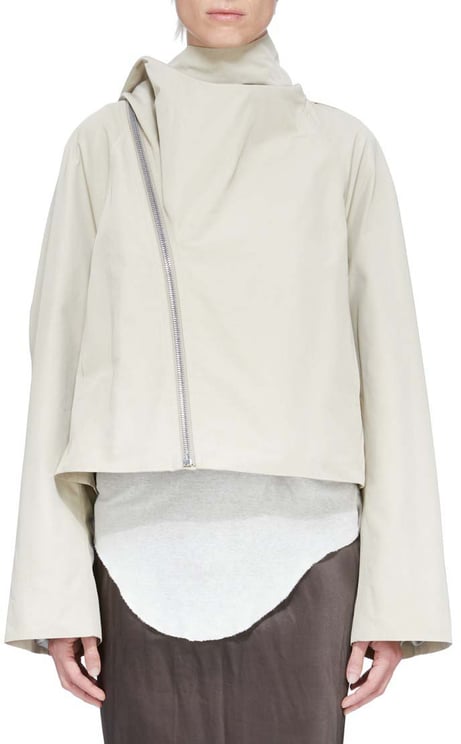 Rick Owens Trench court col écharpe sable Sand Cropped Scarf Flight Rick Owens Femme RP01F 6720 FT 138