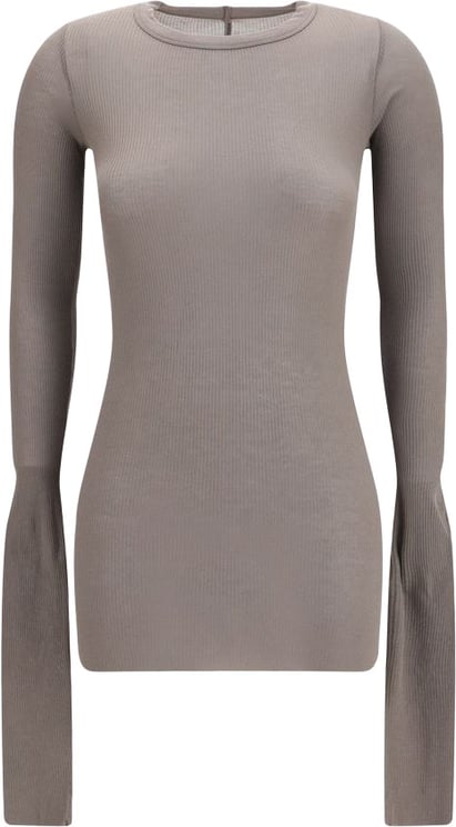 Rick Owens Rick Owens Gray Viscose Long Sleeve T-Shirt