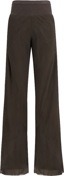 Rick Owens Rick Owens Brown Silk Casual Pants