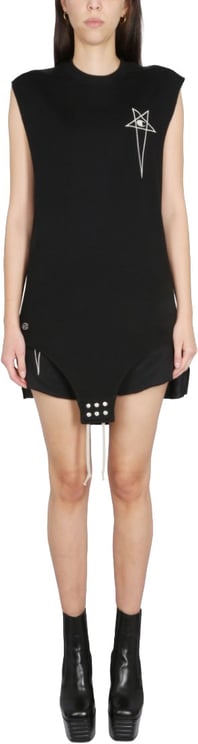 Rick Owens Sleeveless Curved Hem Bodysuit