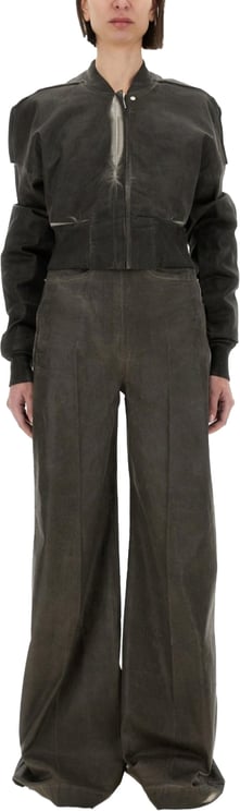 Rick Owens DRKSHDW "Flight Jkt" Cropped Bomber Jacket