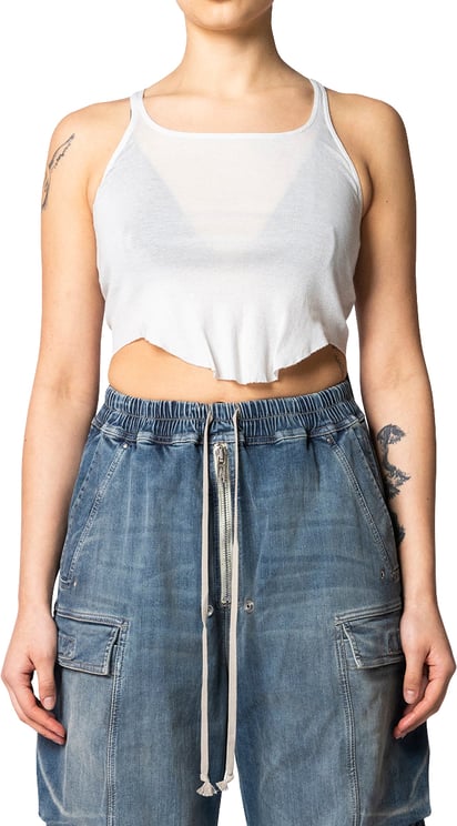 Rick Owens DRKSHDW Rick Owens DRKSHDW Cropped Basic Tank Milk Wash