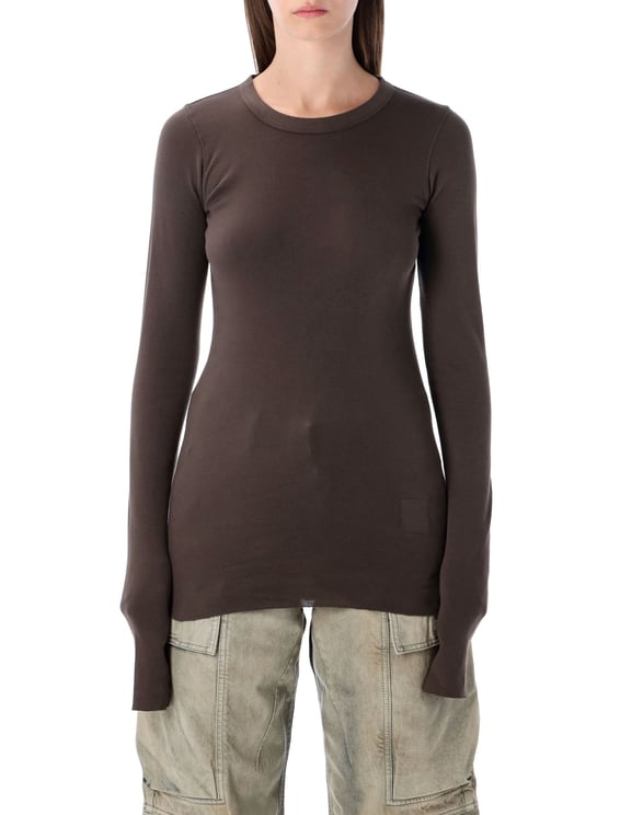 Rick Owens DRKSHDW Rib LS Fitted Extended Cuff Tee