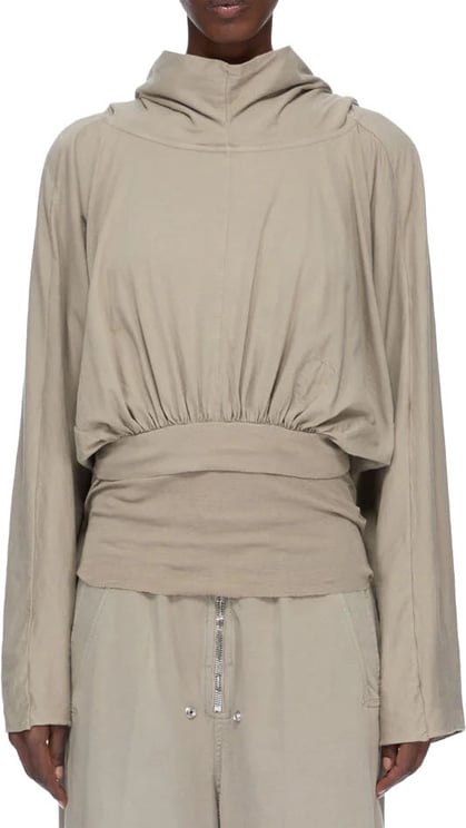 Rick Owens DRKSHDW Rick Owens DRKSHDW Cropped Hooded Top Mineral