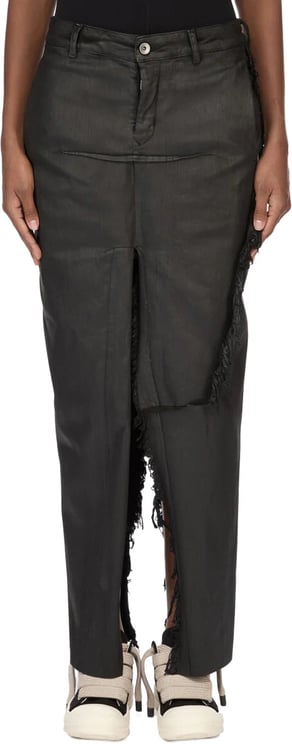 Rick Owens DRKSHDW DENIM SLICED SKIRT BLACK
